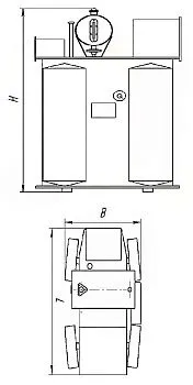 Фото чертежа ТМФ 250/6/0,4